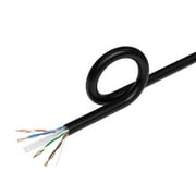 Cables Direct Online Cat6 Black 1000FT Solid Bare Copper 23AWG Riser (CMR) Bulk Ethernet Cable – 550MHz UTP PoE++ (4PPoE) Wire