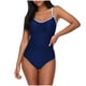 thumbnail image 1 of Traje de Baño de Manga Larga de las Mujeres Color Sólido Sexy Suspender Traje de Baño de una Pieza, Poliéster Bikini, 1 of 6
