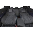 thumbnail image 5 of EKR Custom Fit CHR Car Seat Covers for Select Toyota CHR 2017 2018 2019 2020 2021 2022-Leatherette Full Set(Black with Blue Trim), 5 of 7