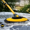 thumbnail image 6 of Car Wash Brush, 15°Curved Car Wash Brush with Long Handle 40" Extension Pole ,RV Truck Microfiber Cleaning Mop, Auto SUV Wheel Boat Exterior Interior Detailing,Not Hurt Paint Scratch Free, 6 of 8