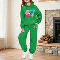 thumbnail image 2 of Kids Outfits Set 6 7 Six Seven Letter Outfits Set Comfortable Boys Graphic Print Hoodie And Jogger Outfit Two Piece Playwear For Toddler And Youth Kids Green 130(7-8 Years), 2 of 9