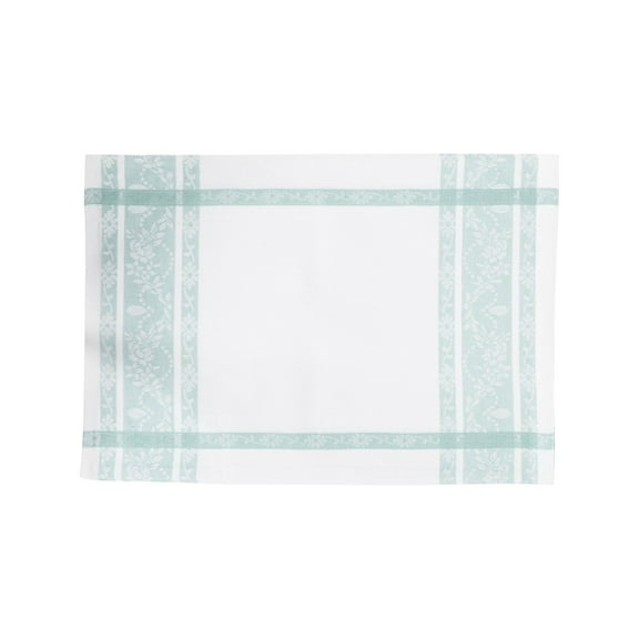 Rose Trellis Jacquard Sea Glass Single Placemat, 13" x 19"