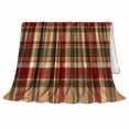 thumbnail image 2 of Traditional Tartan Plaid Fall Harvest Pumpkin Mantel, Festive autumn celebration Scene, Warm Flannel Blanket for Ranch House and Living Room, Art Lovers autumn celebration Gift, Festive Home Decor, 2 of 9