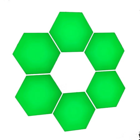 

6 PCS Bluetooth RGB Night Light APP Remote Control Night Light Hexagonal Lamp Modular Hexagons Decoration