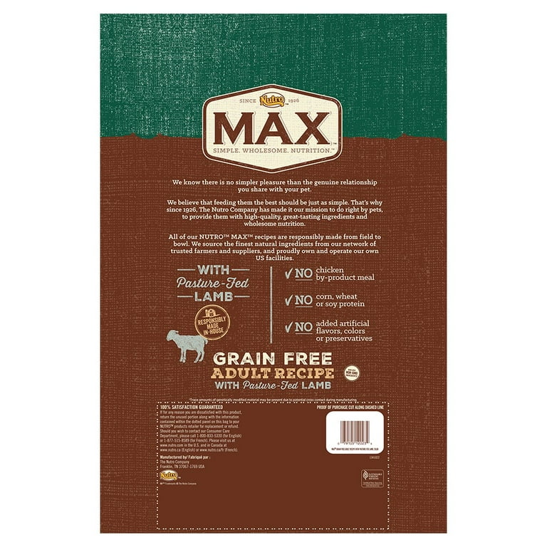 Nutro max top dog food walmart