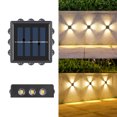 thumbnail image 5 of Luz De Cerca Solar Led Lámpara decorativa de jardín ligero 600mAh Cube Porch Patio Garden Decor (Warm 12LED), 5 of 5
