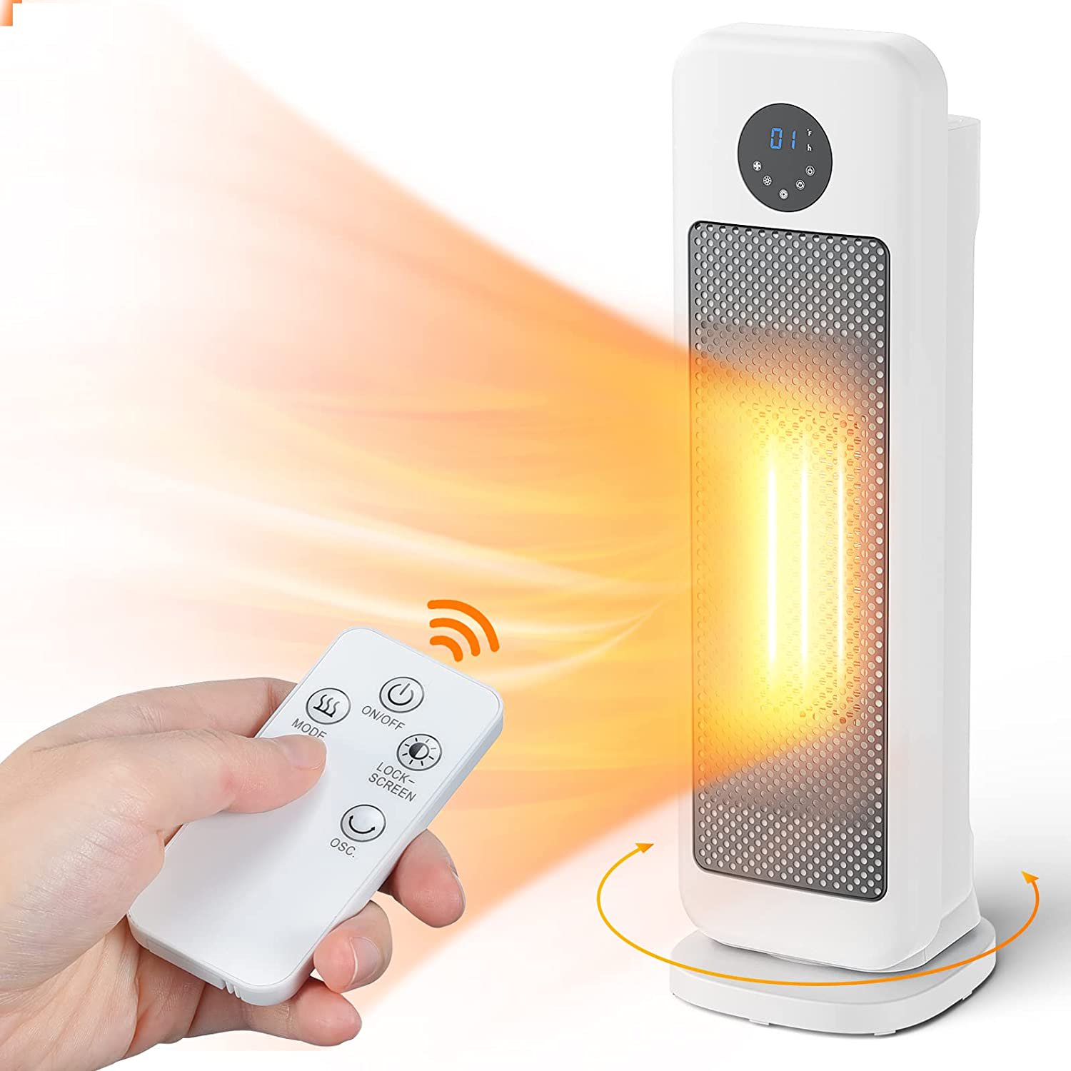 Electric Heater for Indoor Use, 1500W Space Heater with Remote, 3s Fast  Heating, Fan/Low/High 3 Modes, Quiet 12H Timer, 60° Oscillating Portable  Room Heater, Anti Overheat u0026 Tip-over - Walmart.com