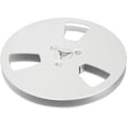 thumbnail image 1 of HUGFEGWE 1/4 Empty Take up Reel to Reel Small Hub, 5 Inch Empty Tape Reel Aluminum Alloy 3 Hole Opening Machine Part Recording Takeup Reel CJB91-36478, 1 of 9