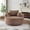 Corduroy Brown, variant on FFH 55" Corduroy Swivel Chair, Round Lounge Chair Accent Chair, Black