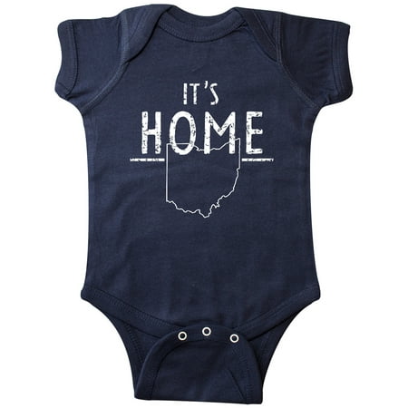 

Inktastic It s Home- State of Ohio outline Distressed Text Gift Baby Boy or Baby Girl Bodysuit
