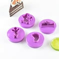 thumbnail image 2 of 4 Pieces Double-sided Die Mold Baking Tool Footprint Castle Angel Pattern Slicer Fondant Cake Chocolate DIY Pressing Stamp Party Decorating Tools, 2 of 6