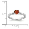 thumbnail image 5 of 925 Sterling Silver Stackable Expressions Polished Red Agate Ring Size: 7; for Adults and Teens; for Women and Men, 5 of 5