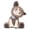 Light Brown-108127, variant on Plush Dog Stuffed Animal Soft Toy with Bell Collar and Plaid Accents Collectors Gift Home Decor