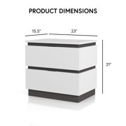 FOA Misti 3-Piece White Wood Storage Bedroom Set - Queen + 2 Nightstands