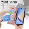thumbnail image 4 of For Samsung Galaxy A23 5g Geometric Zipper Wallet Side Buckle Leather Phone Case(pink), 4 of 5