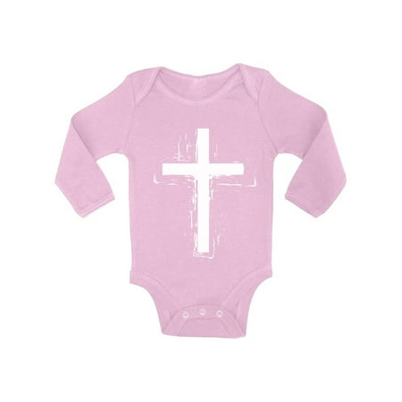 

Awkward Styles Cross Baby Bodysuit Jesus Long Sleeve Top for Newborn Baby Christian Cross Clothes for Baby Boys Christian Bodysuits for Baby Girls Jesus Clothing for Baby Kids Cross One Piece