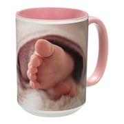 Customizable Photo Mug, Pink 15oz