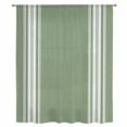 thumbnail image 2 of Dark Sage Green Sheer Curtains 54 Inches Long, Farmhouse Sage Green White Striped Light Filering Curtains, Breathable Simi Curtain Privacy Drapes for Kitchen Bathroom Nursery Small Window Treatment, 2 of 9