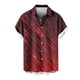 thumbnail image 4 of Mens Casual Manga Corta Botón Abajo Camisas Turndown Cuello Blusa de Impresión, Poliéster Ligero Top de la Moda para el Verano Al Aire Libre Y el Uso Diario, 4 of 6