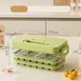 thumbnail image 4 of Peacheart Ice Cube Tray with Lid and Bin, 56-Grid 2-Layer Ice Cube Mold with Bucket, Easy Release Stackable Reusable Ice Cube Maker for Whiskey Cocktails Drinking, 4 of 7