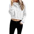 thumbnail image 4 of Cropped Hoodies for Women Zip Up Sweatshirt Womens Jacket Fall Daily Outfits, 4 of 6