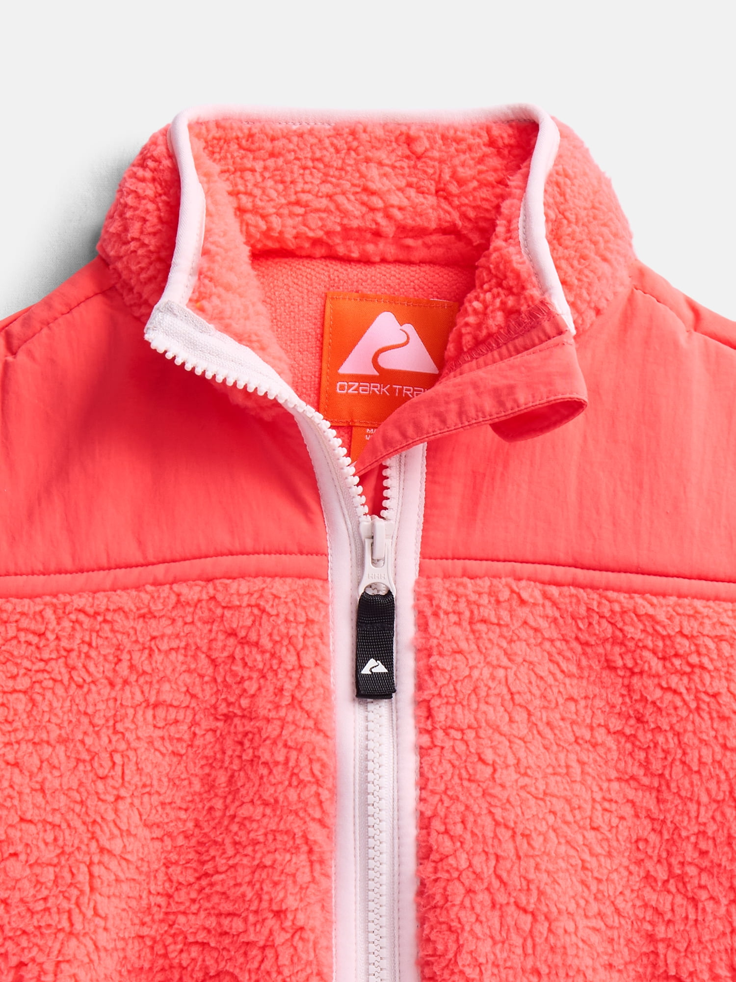 Ozark Trail Girls Fleece Jacket with Long Sleeves, Sizes 4-18 & Plus