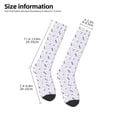 thumbnail image 5 of Balery Lavender Flowers Printed Novelty Socks Men's Women's Crew Socks Sports Socks Knee High Socks Cotton Socks Quirky and Cool Socks, 5 of 9