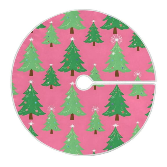 Ryvnso Christmas Tree Skirt Hand Draw Trees Xmas Tree Skirts Ornament Home Decorations 35.4"