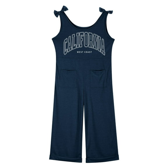 Girls Jumpsuit Sleeveless Navy with Pockets Girls Summer Clothes Cute Teen Clothes 7-8 Years Girls Fashion