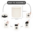 thumbnail image 2 of PINPLUS Small Storage Ottoman with Tray Collapsible Foot Rest Stool Seat for Living Room White,Sherpa Fabric, 2 of 7