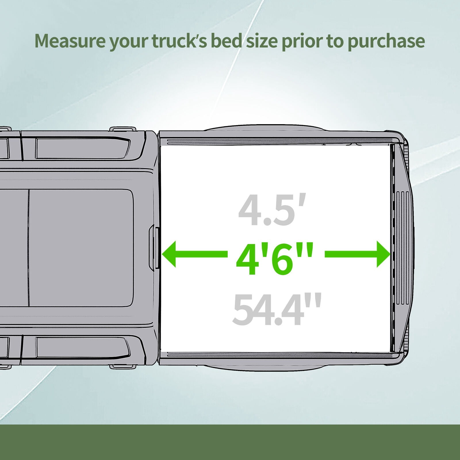 RVNI 4.5 Feet Soft Tri-fold Truck Bed Tonneau Cover for 2022 2023 2024 Ford Maverick with Led Lamp Waterproof
