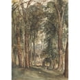 thumbnail image 2 of John Martin 11x14 Black Ornate Wood Framed Double Matted Museum Art Print Titled: Kensington Gardens, 2 of 5