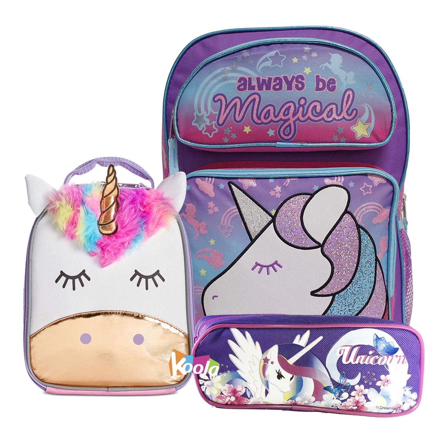 Unicorn Large 16" inches Backpack Always Be Magical Girls Licensed with Tags 