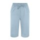 thumbnail image 3 of WILLBEST Pantalones Casuales de Verano para Mujer, Pantalones Cortos de Lino con Cordón y Abertura Lateral para Playa y Uso Diario. Chica, 3 of 4