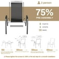 thumbnail image 6 of Arlopu 5-Piece Outdoor Patio Dining Set with Square Table & 4 Textilene Chairs, Black, 6 of 11