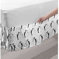 thumbnail image 2 of Kissing Bed Skirt, Hand Drawn Marriage Composition of Multitude Repetitive Newlyweds Motifs, Elastic Bedskirt Dust Ruffle Wrap Around for Bedding Decor, 4 Sizes, White Charcoal Grey, by Ambesonne, 2 of 2