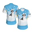 thumbnail image 3 of Yiaed Collie in Bathtub Print Women's T Shirt V-Neck Short Sleeve Shirt Casual Breathable Tee Summer Tops-3X-Large, 3 of 5
