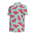 thumbnail image 2 of Rocae Watermelon for Men's Short Sleeve Polo Shirt, Quick Drying Performance Moisture Wicking Sports Men's Golf Shirt XX-Large, 2 of 9