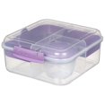 thumbnail image 3 of Sistema To Go Collection Bento Box Cube Plastic Lunch and Food Storage Container, 5.3 Cup, Multi-Compartment, Color Varies, BPA Free, 3 of 7