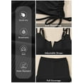 thumbnail image 3 of Eytino Womens Swimwear Tankini Swimsuits Tummy Control Bathing Suits V Neck Two Piece Tankini Top with Boyshorts Swimming Suits Swimwear Black S-2XL, 3 of 11