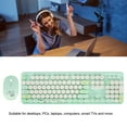 thumbnail image 4 of Gaming Keyboard, 104 Keys Battery Powered 1600 DPI Cordless Computer Keyboard and Mouse Combo, Auto Sleep Gaming Keyboard and Mouse Set for  for OS X, 4 of 8