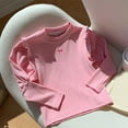 thumbnail image 3 of Ugoldhm Girls Fashion Tops Ruffle Puff Sleeve Bow Embroidered Shirts Cute Fall Casual Tees, 3 of 6
