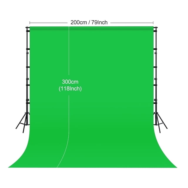 GAINVANE Telón de Fondo de Tela Verde de 7x10 Pies para Transmisión, Juegos, Transmisión y Más