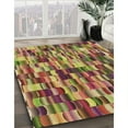 thumbnail image 3 of Ahgly Company Machine Washable Indoor Round Transitional Brown Red Area Rugs, 8' Round, 3 of 7
