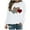 Sweatshirt - White, variant on Xdegoge Valentines Day Sweatshirt for Women Funny Love Heart Print Sweatshirts Casual Loose Valentine Pullover Long Sleeve Crewneck Oversized Fashion Tops