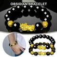 thumbnail image 3 of 1X Feng Shui Black Obsidian Beads Pi Xiu Bracelets Jewelrys Wealth Luck R0W3, 3 of 8