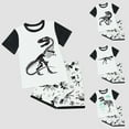 thumbnail image 4 of Xudanell Toddler Boys Outfit Sets Summer 2 Piece Cotton Dinosaur Shirts and Shorts Set Multicolor, 4 of 4