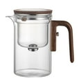 thumbnail image 2 of Magnetic Tea Pot, 600ml Enchanted Glass Teapot with Infuser and Magnetic Suction Lid for Mess-Free Loose Tea Diffusers, Black Walnut Pattern Handle, Tea Lovers Gifts, 2 of 7