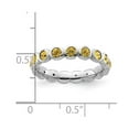 thumbnail image 2 of 3.5mm 925 Sterling Silver Bezel Polished Stackable November Crystal Ring Size 5 Stackable Ring for Women, 2 of 2