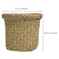 thumbnail image 5 of SOPOTUTU Khaki Woven Basket Natural Look Home Trash Storage Bin and Stylish Organizer for Living Room Bedroom, 5 of 5